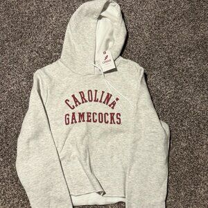 League South Carolina Gamecocks Grey Large Cropped Hoodie
